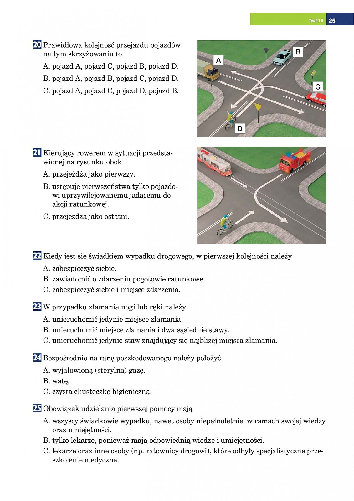 Testy Na Karte Rowerową Znaki Przykładowy test na kartę rowerową - Szkolna 13